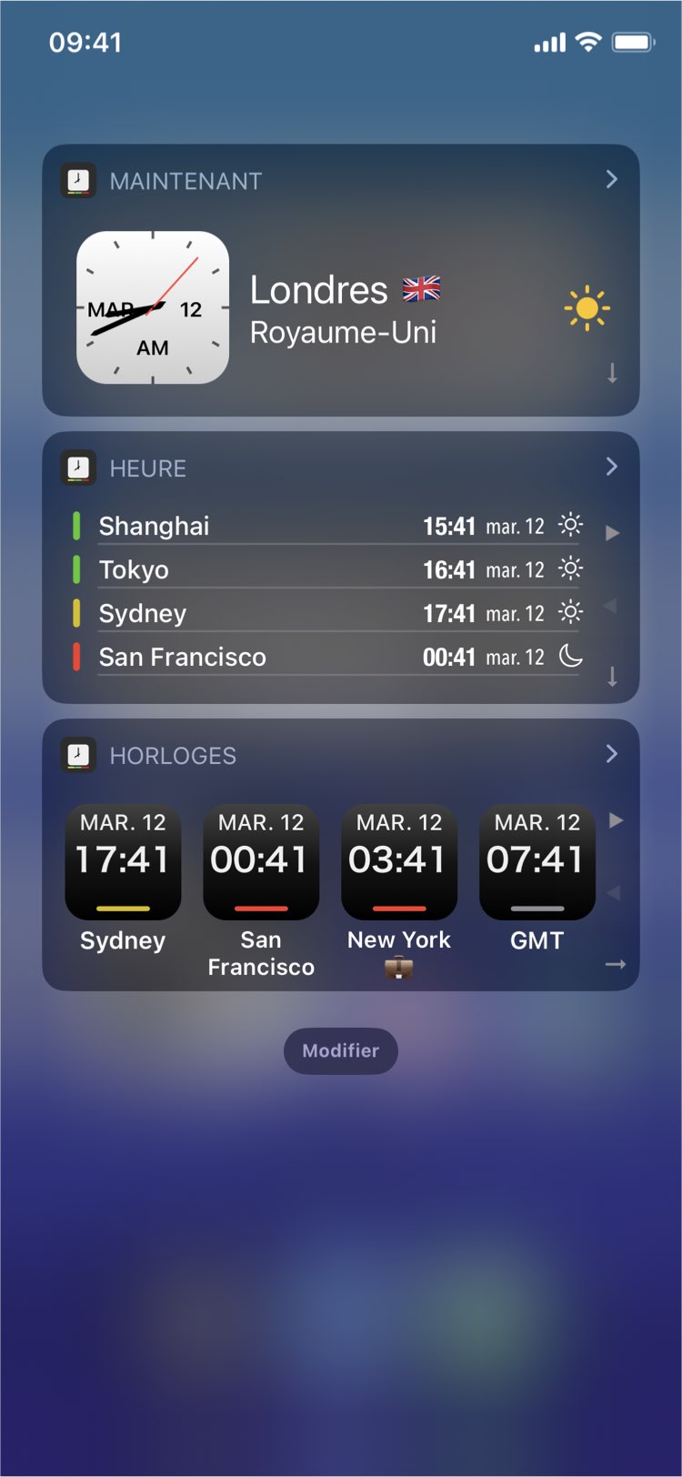 Time Intersect - Widgets interactifs